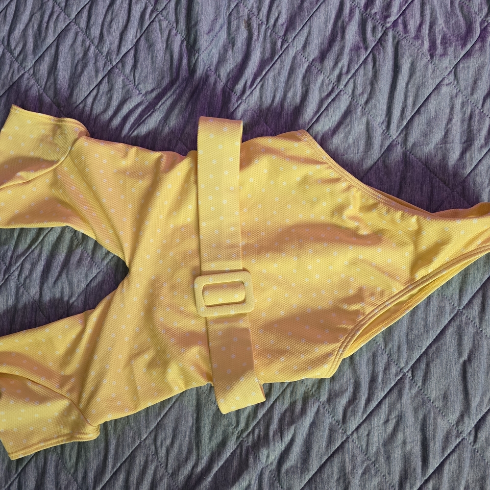 Yellow Polka Dot Swimsuit